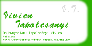 vivien tapolcsanyi business card