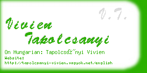 vivien tapolcsanyi business card